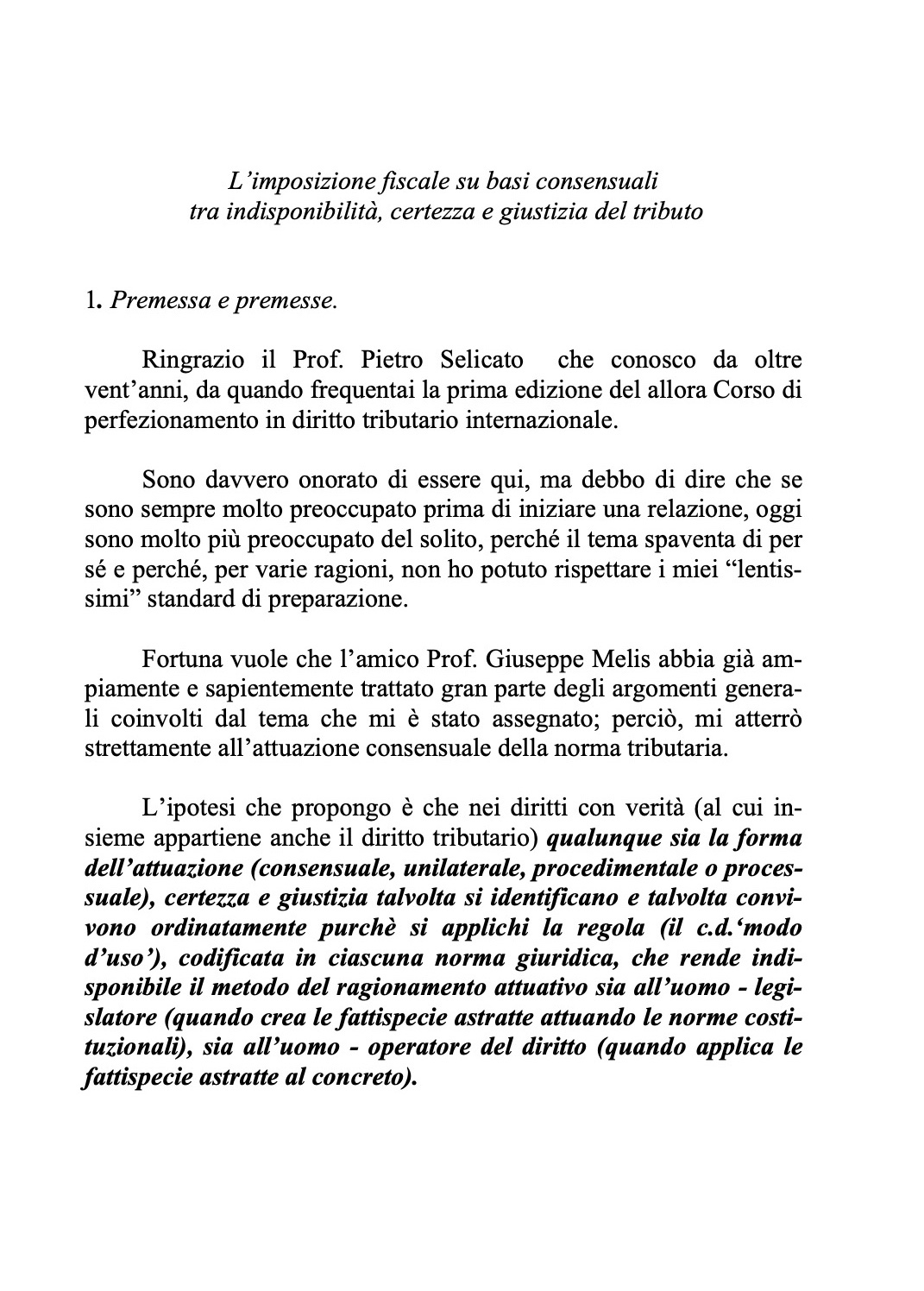 Imposizione consensuale Roma