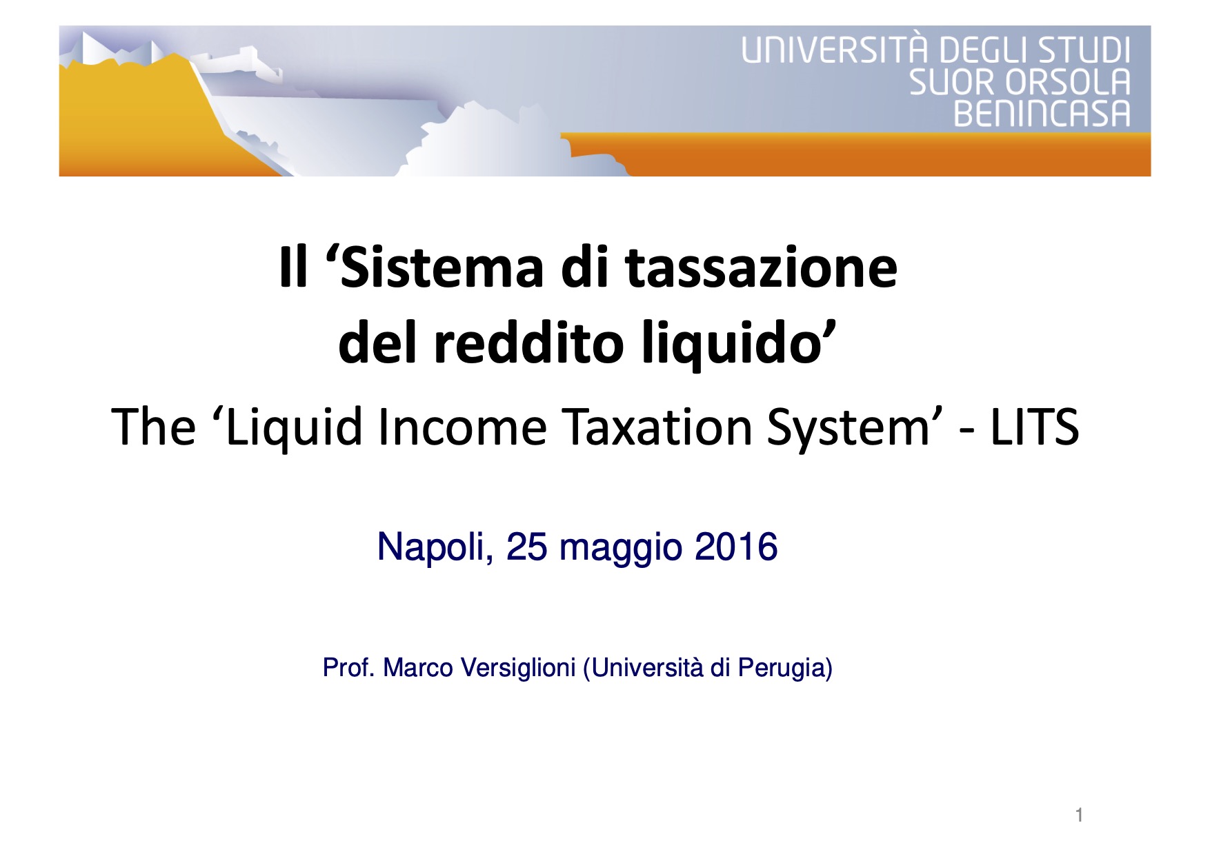 Il sistema di tassazione del reddito liquido