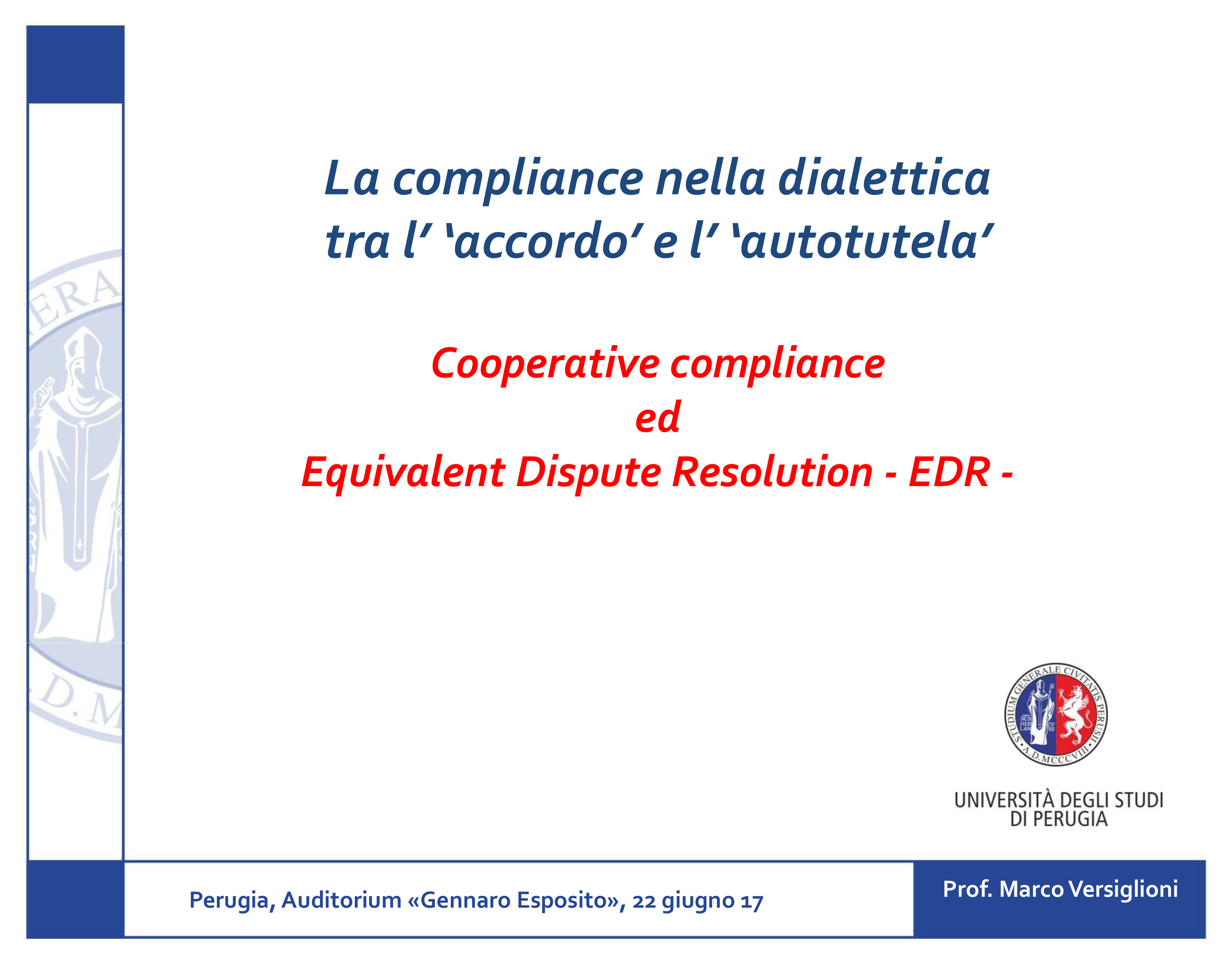 Cooperative compliance ed Equivalent Dispute Resolution