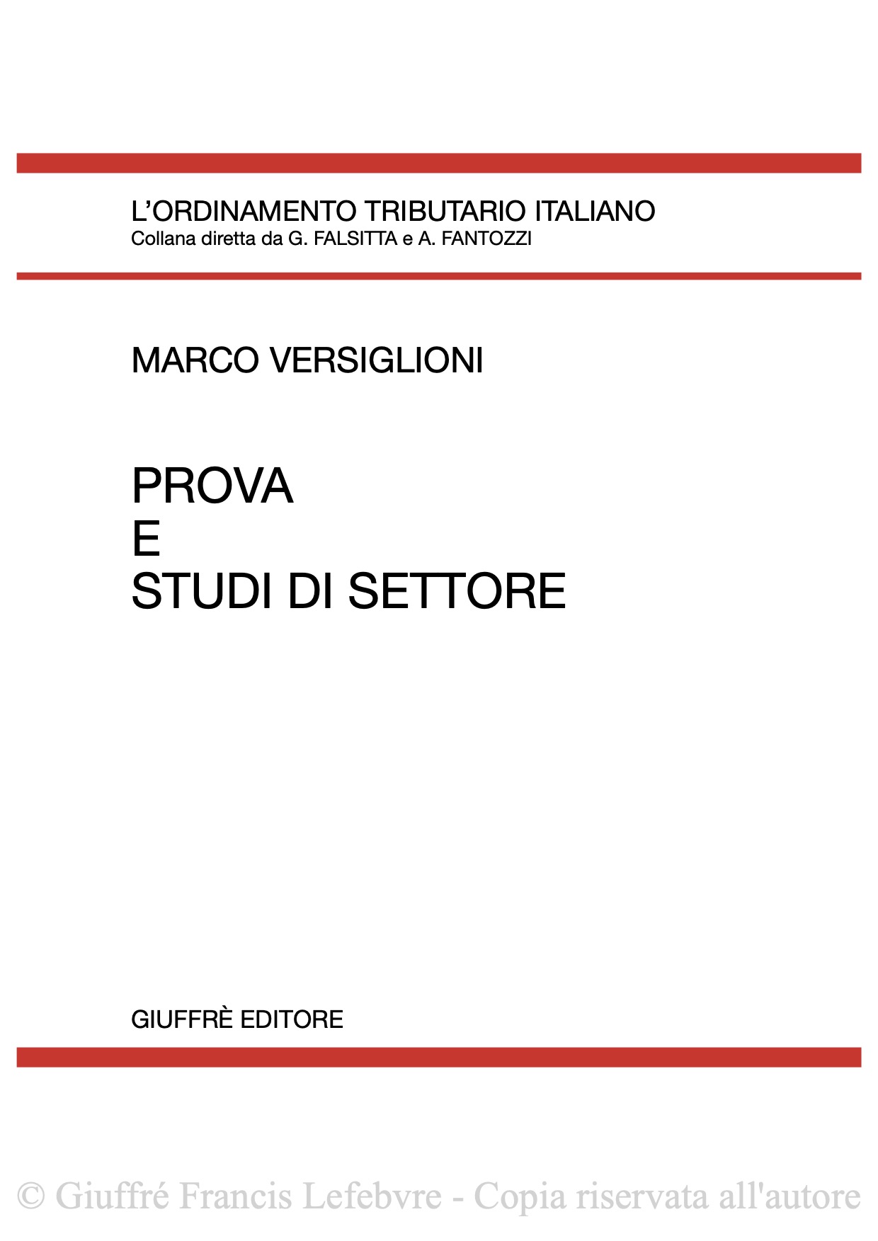 Prova e studi di settore